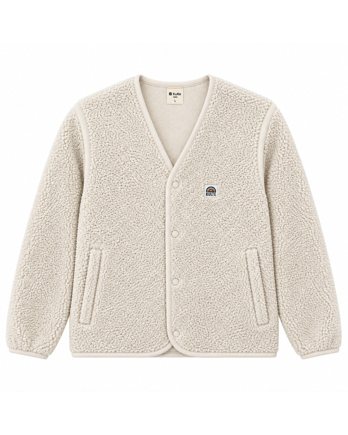 Veste polaire off white KULTE, packshot
