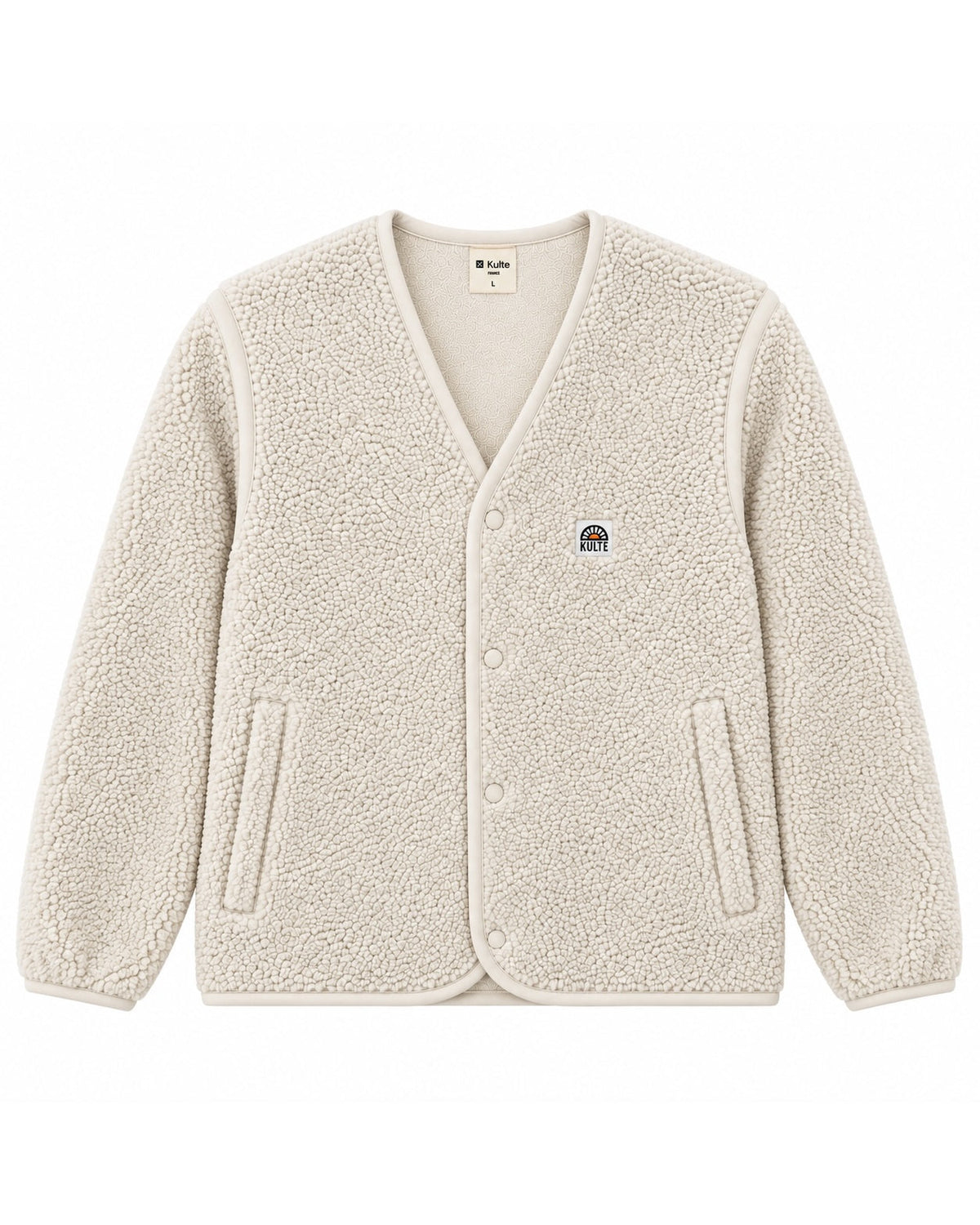 Fleece jacket off white KULTE, packshot