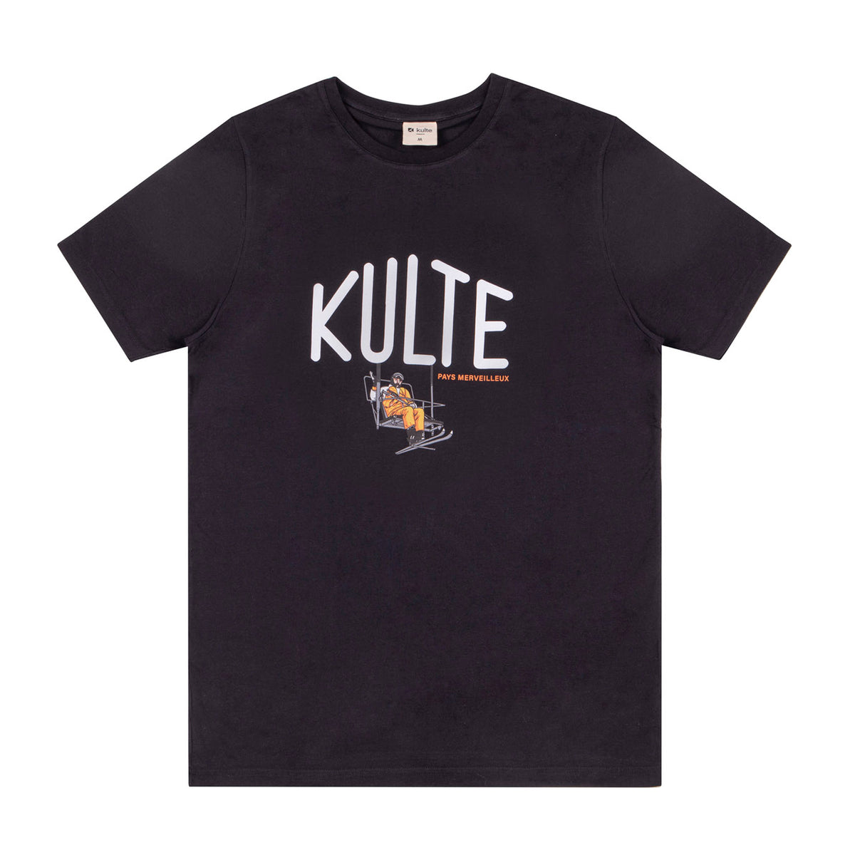 T-shirt Homme Basique Kulte Couleur Noir - Taille L, Occasion En Très Bon état
