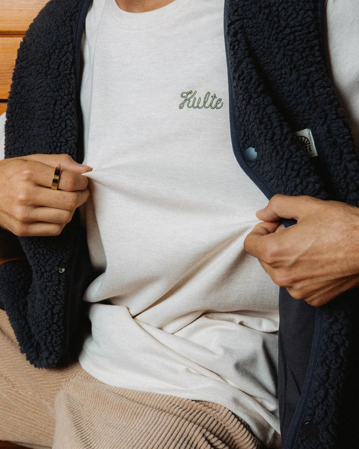 Gilet Polaire Sans Manches Carbone KULTE, détail