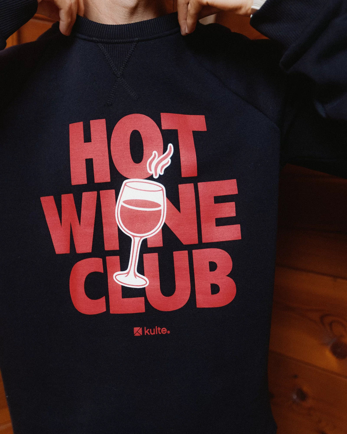 Sweat Wine Club Noir KULTE, détail