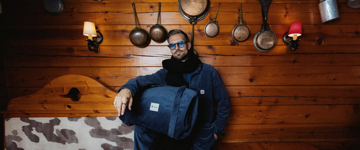 Vestes Hiver 26 KULTE, bleu de travail velours carbone porté