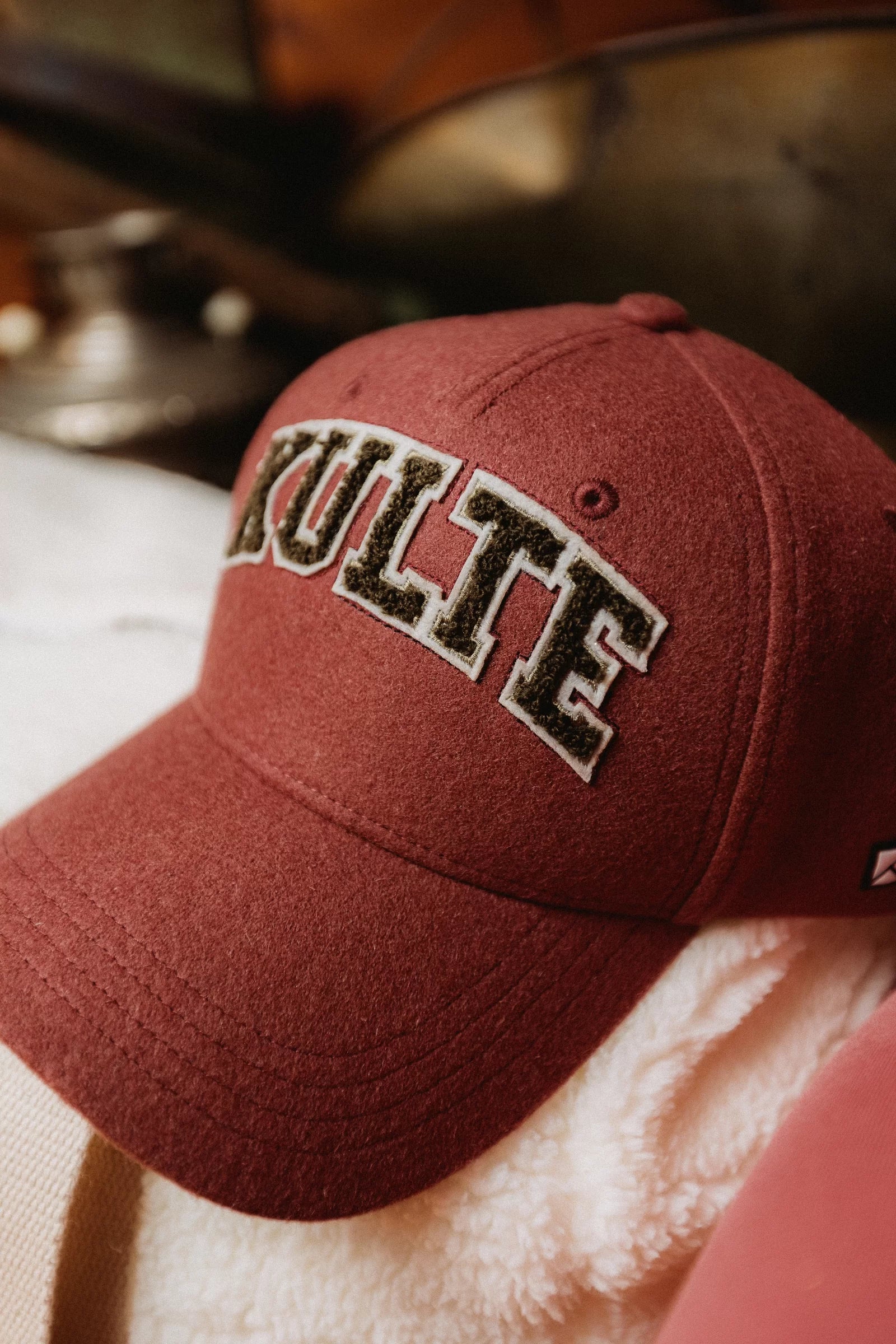 Casquette Flanel Brick Dusty KULTE, détail