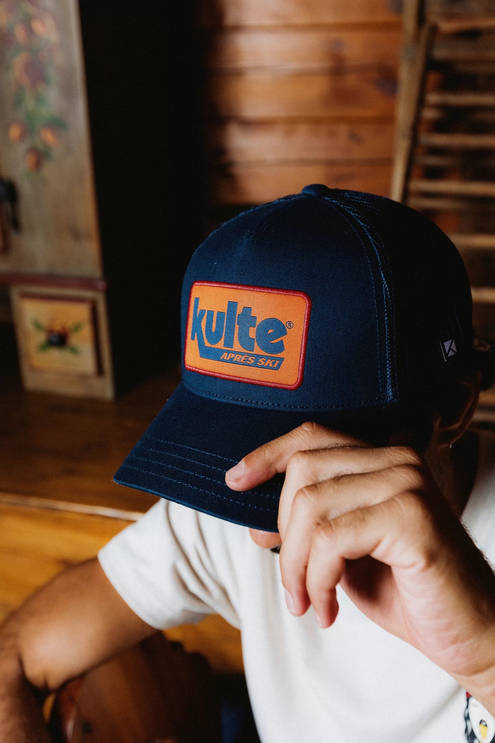 Casquette Motif Apres Ski KULTE, détail