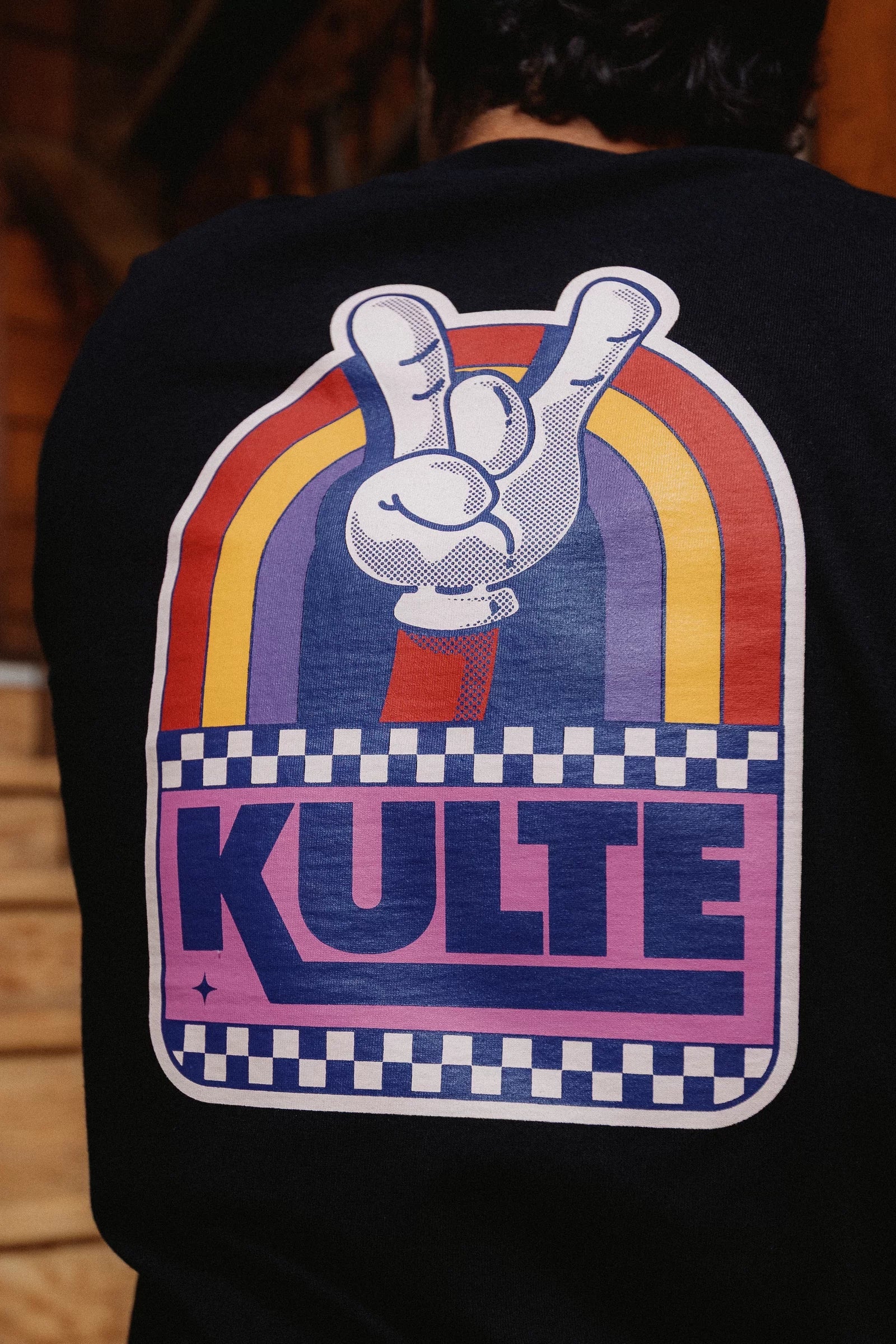 T-shirt Main Black KULTE, back view