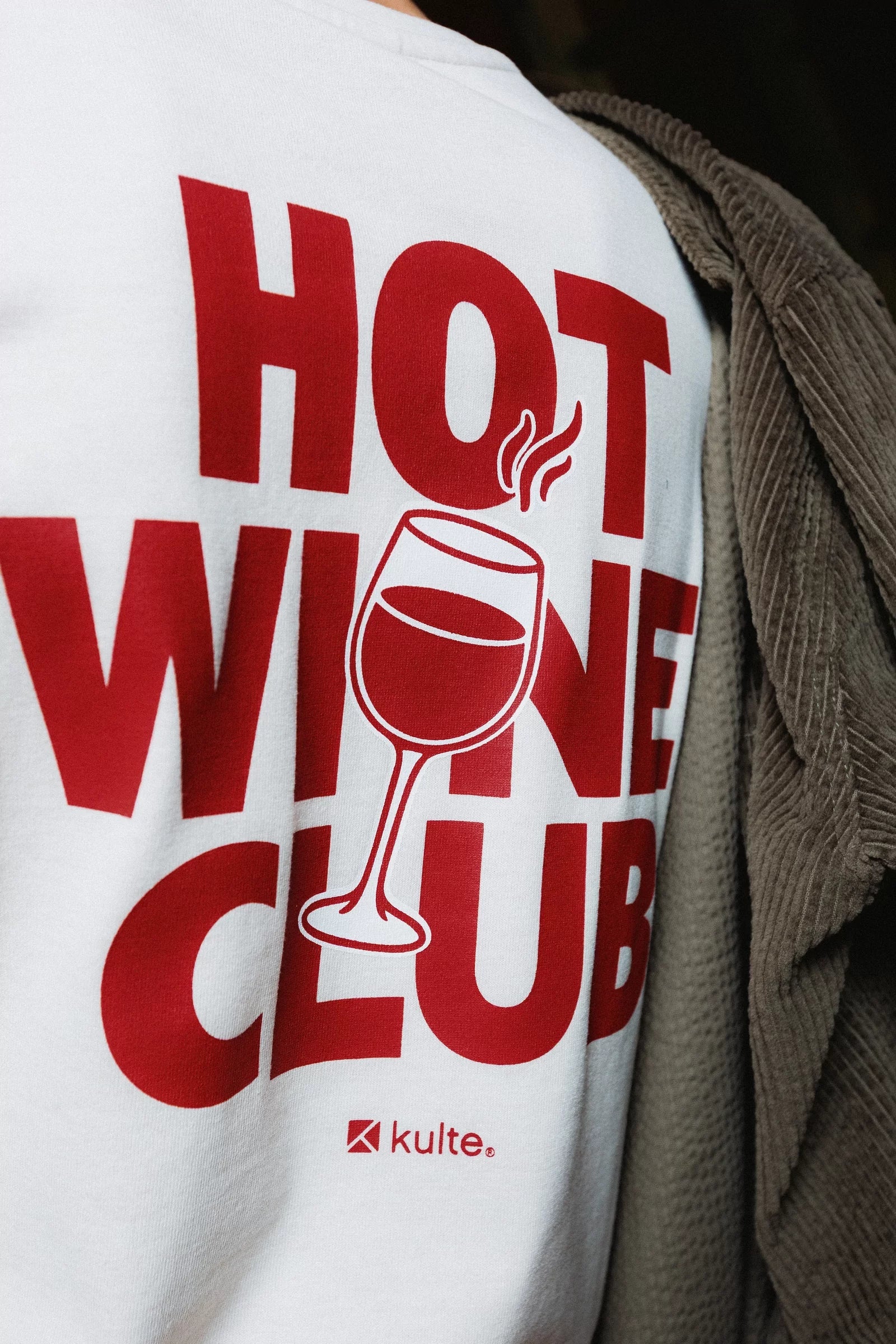 T-shirt Wine Club off white chiné KULTE, dos