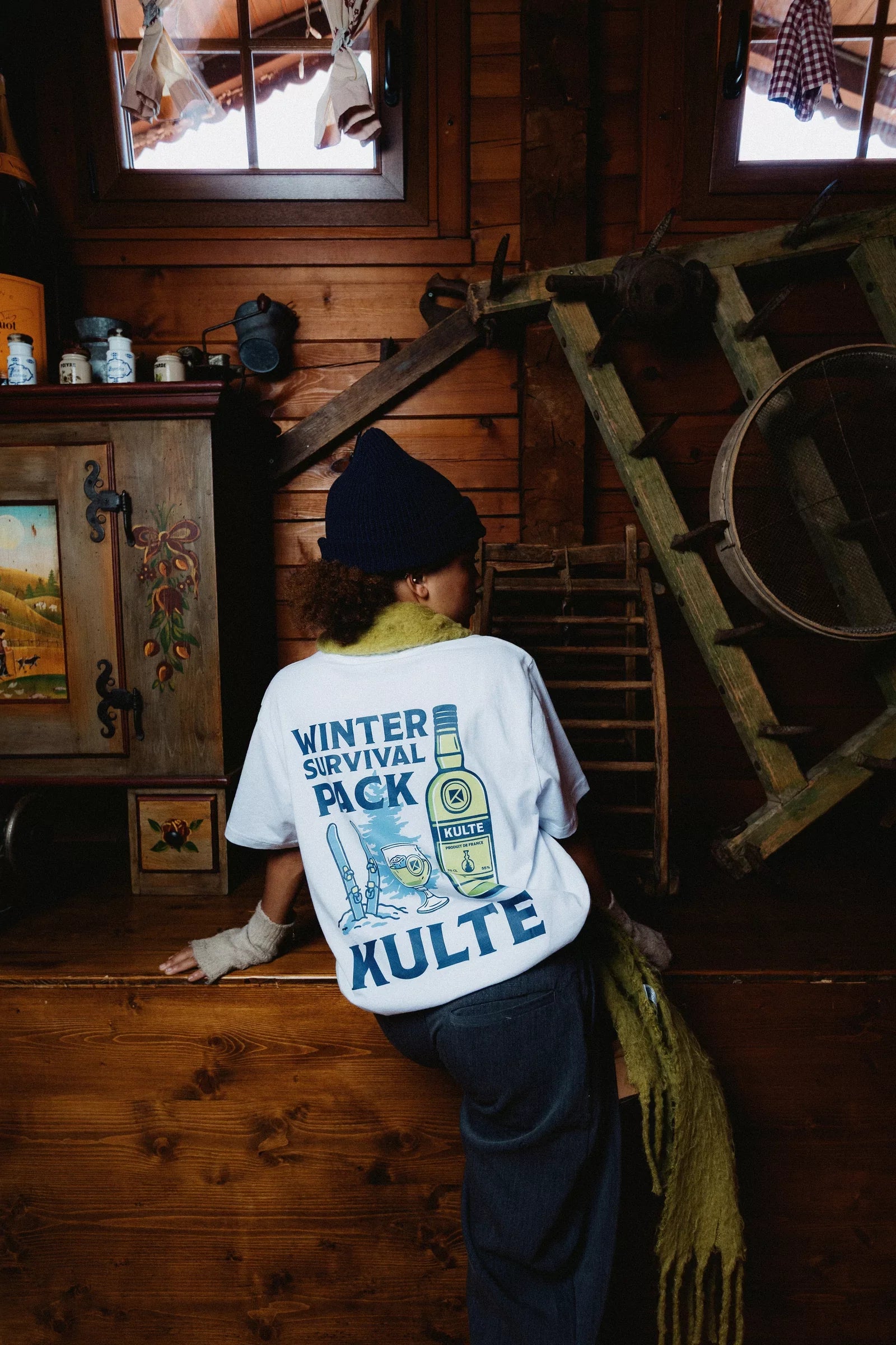 T-shirt Winter Pack Blanc KULTE, dos
