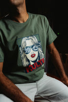 T-shirt WTF Khaki KULTE, detail